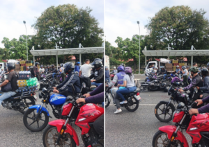 (+FOTOS) Accidente en la autopista Francisco Fajardo: Reportan colisión múltiple de motorizados a la altura del puente Independencia