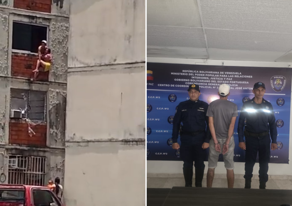 PoliPortuguesa captura en flagrancia a un hombre que intentó lanzar a su pareja desde el tercer piso de un edificio en Páez