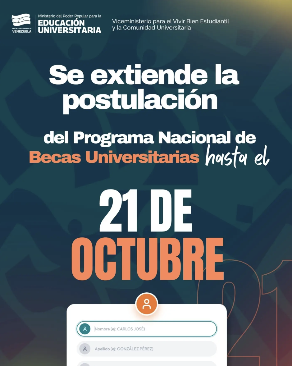 Extienden hasta el miércoles las postulaciones para el Programa Nacional de Becas Universitarias