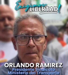 Sindicalistas exigen a las autoridades venezolanas conocer el paradero del dirigente Orlando Ramírez
